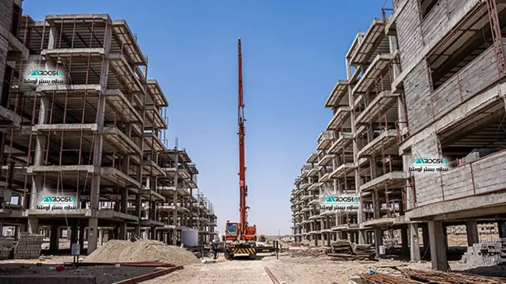 تامین متریال وال پست و میلگرد بستر پروژه نهضت مسکن ملی قم