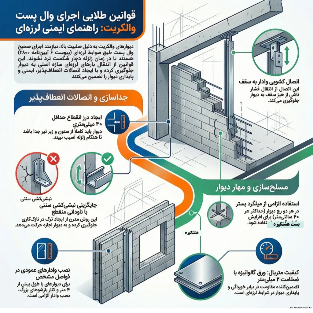 قوانین اجرای وال پست والکریت