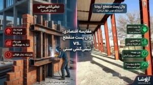 مقایسه اقتصادی وال پست منقطع با نبشی_کشی سنتی (بررسی کاهش هزینه_ها)