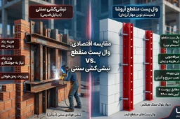 مقایسه اقتصادی وال پست منقطع با نبشی‌کشی سنتی (بررسی کاهش هزینه‌ها)