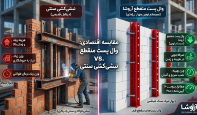 مقایسه اقتصادی وال پست منقطع با نبشی‌کشی سنتی (بررسی کاهش هزینه‌ها)